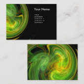 LICHT VORTEX Levendig zwart geel groen sinaasappel Visitekaartje (Voorkant / Achterkant)