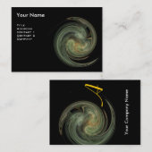 LICHT VORTEX MONOGRAM Levendig grijs geel Visitekaartje (Voorkant / Achterkant)