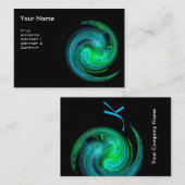 LICHT VORTEX MONOGRAM Levendig zwart blauw groen Visitekaartje (Voorkant / Achterkant)