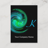 LICHT VORTEX MONOGRAM Levendig zwart blauw groen Visitekaartje (Achterkant)