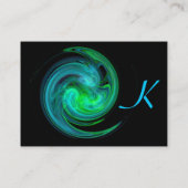 LICHT VORTEX MONOGRAM Levendig zwart blauw groen Visitekaartje (Achterkant)