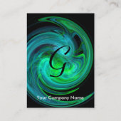 LICHT VORTEX MONOGRAM Levendig zwart blauw groen Visitekaartje (Achterkant)
