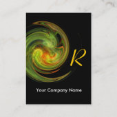 LICHT VORTEX MONOGRAM Levendig zwart geel groen Visitekaartje (Achterkant)