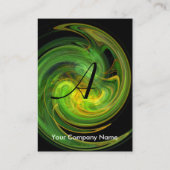 LICHT VORTEX MONOGRAM Levendig zwart geel groen Visitekaartje (Achterkant)
