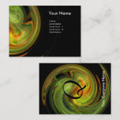 LICHT VORTEX MONOGRAM Levendig zwart geel groen Visitekaartje (Voorkant / Achterkant)