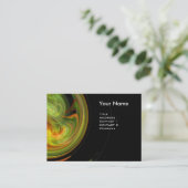 LICHT VORTEX MONOGRAM Levendig zwart geel groen Visitekaartje (Staand voorkant)