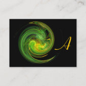 LICHT VORTEX MONOGRAM Levendig zwart geel groen Visitekaartje (Achterkant)