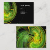 LICHT VORTEX MONOGRAM Levendig zwart geel groen Visitekaartje (Voorkant / Achterkant)