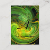 LICHT VORTEX MONOGRAM Levendig zwart geel groen Visitekaartje (Achterkant)