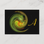 LICHT VORTEX MONOGRAM Levendig zwart geel groen Visitekaartje (Achterkant)