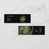 LICHT VORTEX MONOGRAM Levendig zwart paars Mini Visitekaartje (Voorkant / Achterkant)