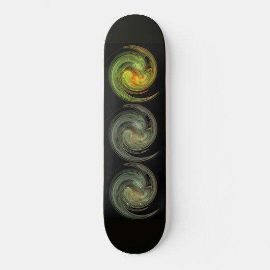 LICHT VORTEX, zwart geel grijs sinaasappel Persoonlijk Skateboard (Voorkant)