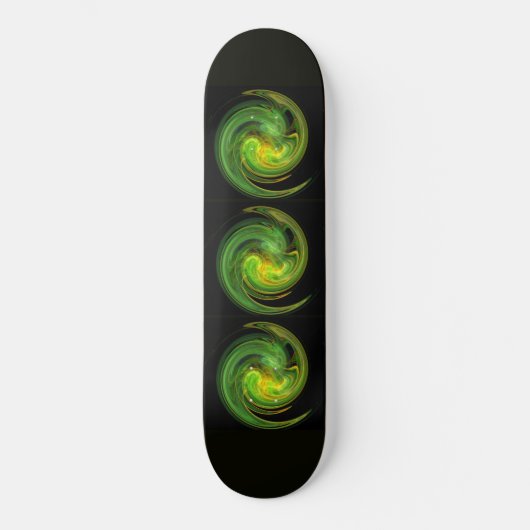 LICHT VORTEX, zwart geel groen Persoonlijk Skateboard (Voorkant)