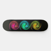 LICHT VORTEX, zwart rood groen geel Skateboard (Horizontaal)