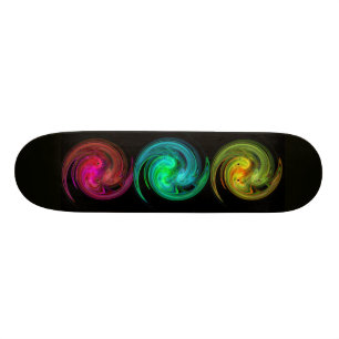 LICHT VORTEX, zwart rood groen geel Skateboard