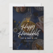Licht Vrede Liefde Hanukkah Uitnodiging (Voorkant)