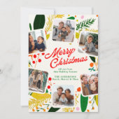 Licht & vrolijk modern prettig kerstfeest feestdagenkaart (Voorkant)