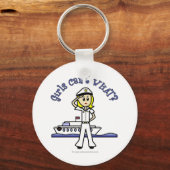 Licht Vrouw kapitein Sleutelhanger (Voorkant)