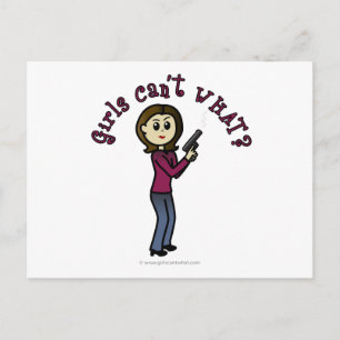 Licht Vrouw Sharpshot Briefkaart