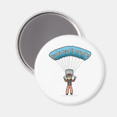 Licht Vrouw Sky Diver Magneet (Voorkant / Achterkant)