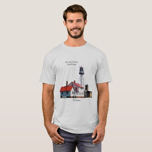 Licht vuurtoren van Whitefish Point shirt (Voorkant volledig)