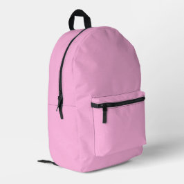 Licht, warm roze, vaste kleur bedrukte rugzak