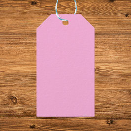 Licht, warm roze, vaste kleur cadeaulabel