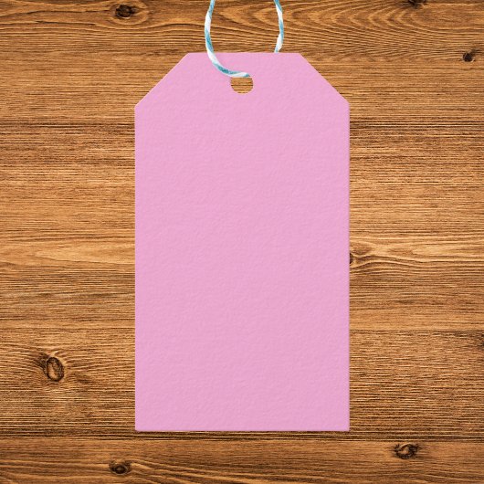 Licht, warm roze, vaste kleur cadeaulabel