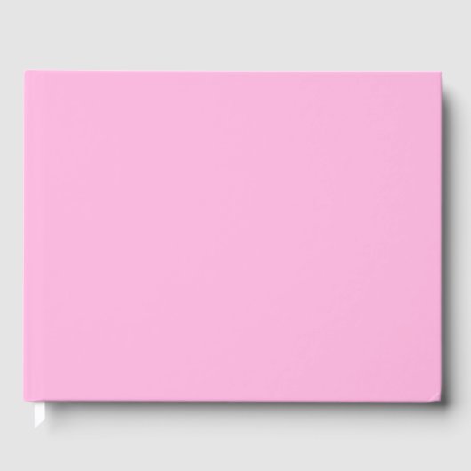 Licht, warm roze, vaste kleur gastenboek (Voorkant)