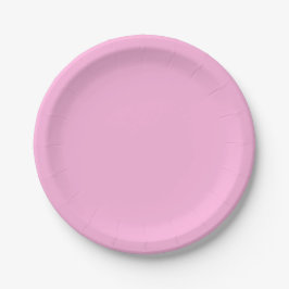 Licht, warm roze, vaste kleur papieren bordje