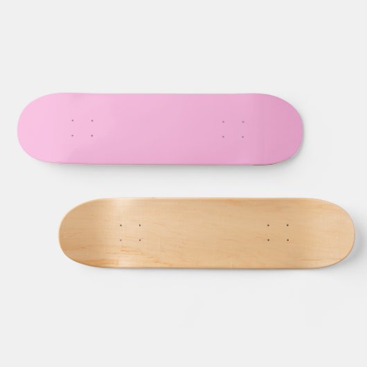 Licht, warm roze, vaste kleur persoonlijk skateboard (Horizontaal)