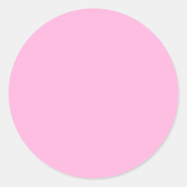 Licht, warm roze, vaste kleur ronde sticker