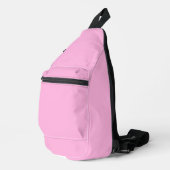 Licht, warm roze, vaste kleur sling bag (Rechterhoek)
