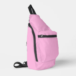 Licht, warm roze, vaste kleur sling bag