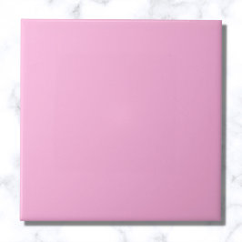 Licht, warm roze, vaste kleur tegeltje