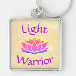 Licht Warrior Lotus Flower-ontwerp Sleutelhanger