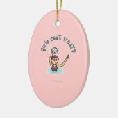 Licht water Polo Player Girl Keramisch Ornament (Links)