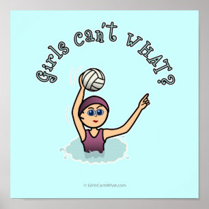 Licht water Polo Player Girl Poster