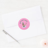 Licht water Polo Player Girl Ronde Sticker (Envelop)