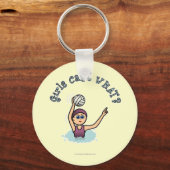 Licht water Polo Player Girl Sleutelhanger (Voorkant)