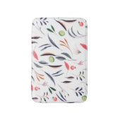 Licht Waterverf bladeren en berenpatroon Badmat (Voorkant Verticaal)