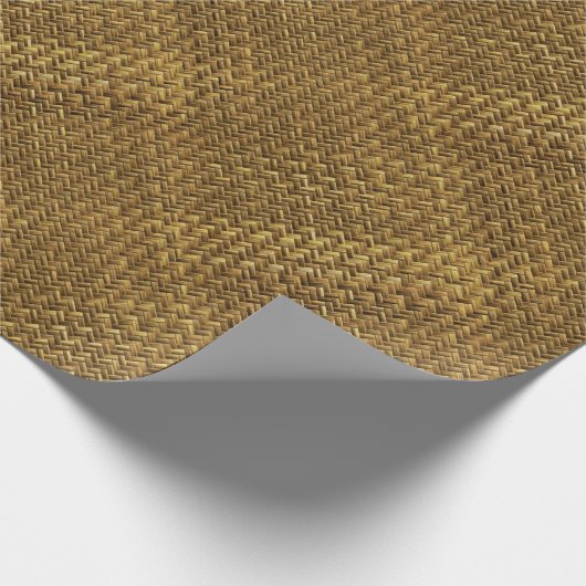Licht Wicker Basket Weave Cadeaupapier (Hoek)