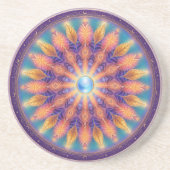 Licht Wiel Zandsteen Onderzetter (Voorkant)