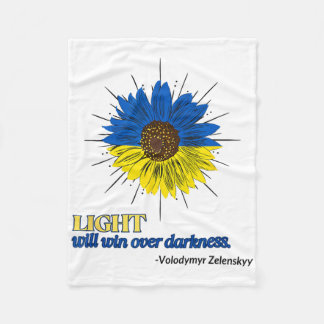 Licht wint van duisternis Zelensky  Fleece Deken