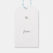 Licht witte Bleke kerstsierboom Cadeaulabel (Achterkant)