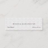 Licht Witte "watermerk stijl" Schaaltjes voor gere Mini Visitekaartje (Voorkant)