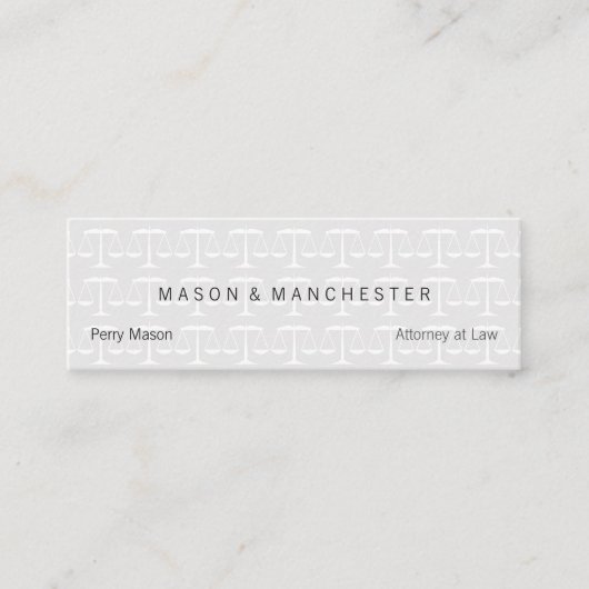 Licht Witte "watermerk stijl" Schaaltjes voor gere Mini Visitekaartje (Voorkant)