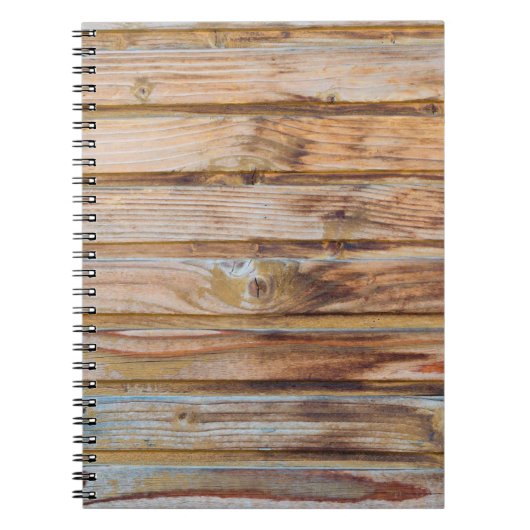 Licht  Wooden Planks Achtergrond Vloer. Hori Notitieboek (Voorkant)