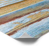 Licht  Wooden Planks Achtergrond Vloer. Hori Poster (Hoek)