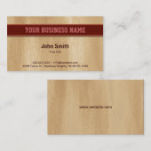 Licht Wooden textuur visitekaartje (Voorkant / Achterkant)
